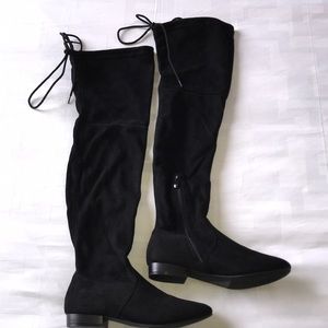 NWOT Over the knee pull-up slouchy boots